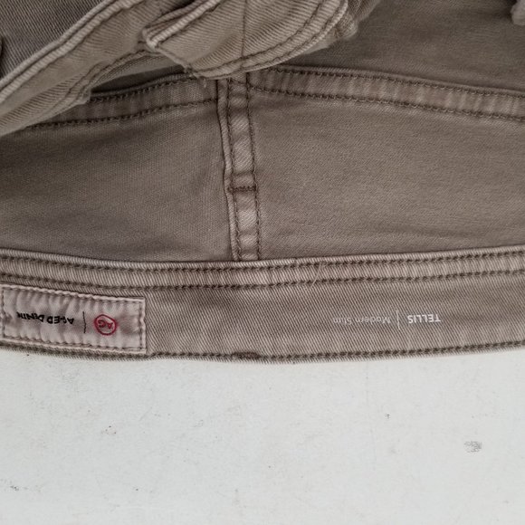 Adriano Goldschmied Mens The Tellis Modern Slim Jeans AG-Ed Denim Tan Sz 38 x 32 - Picture 7 of 9